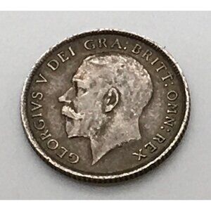 Great Britain 6 Pence Silver 1914 King George V Sixpence In Her Shoe Good Luck